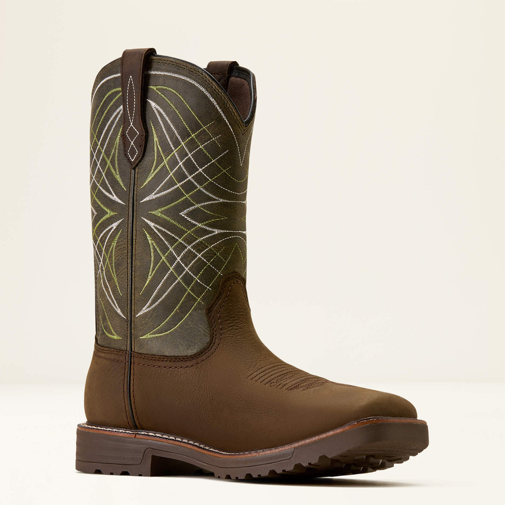 Activator Waterproof Work Boot Men - DARK BROWN/GREEN