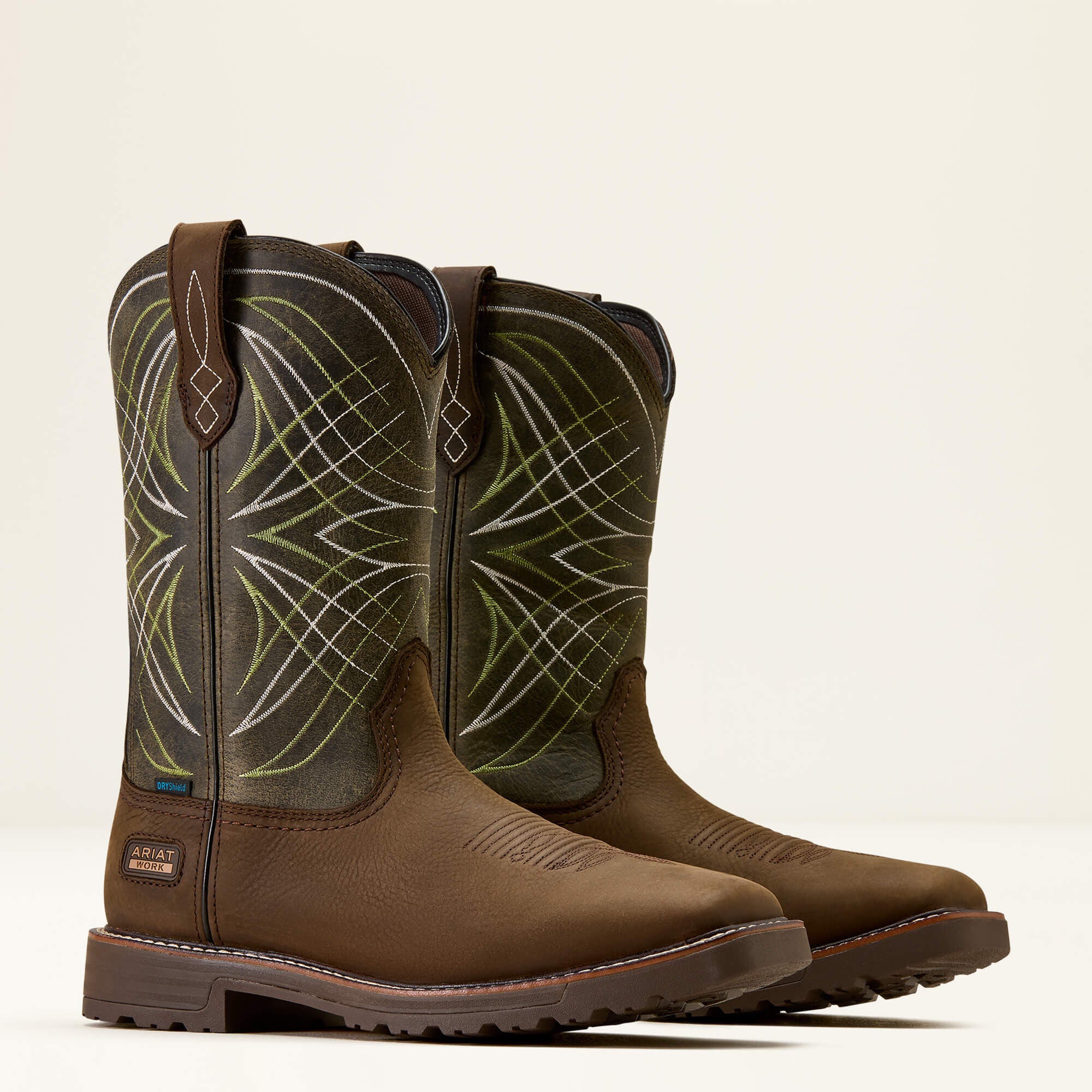 Activator Waterproof Work Boot Men - DARK BROWN/GREEN