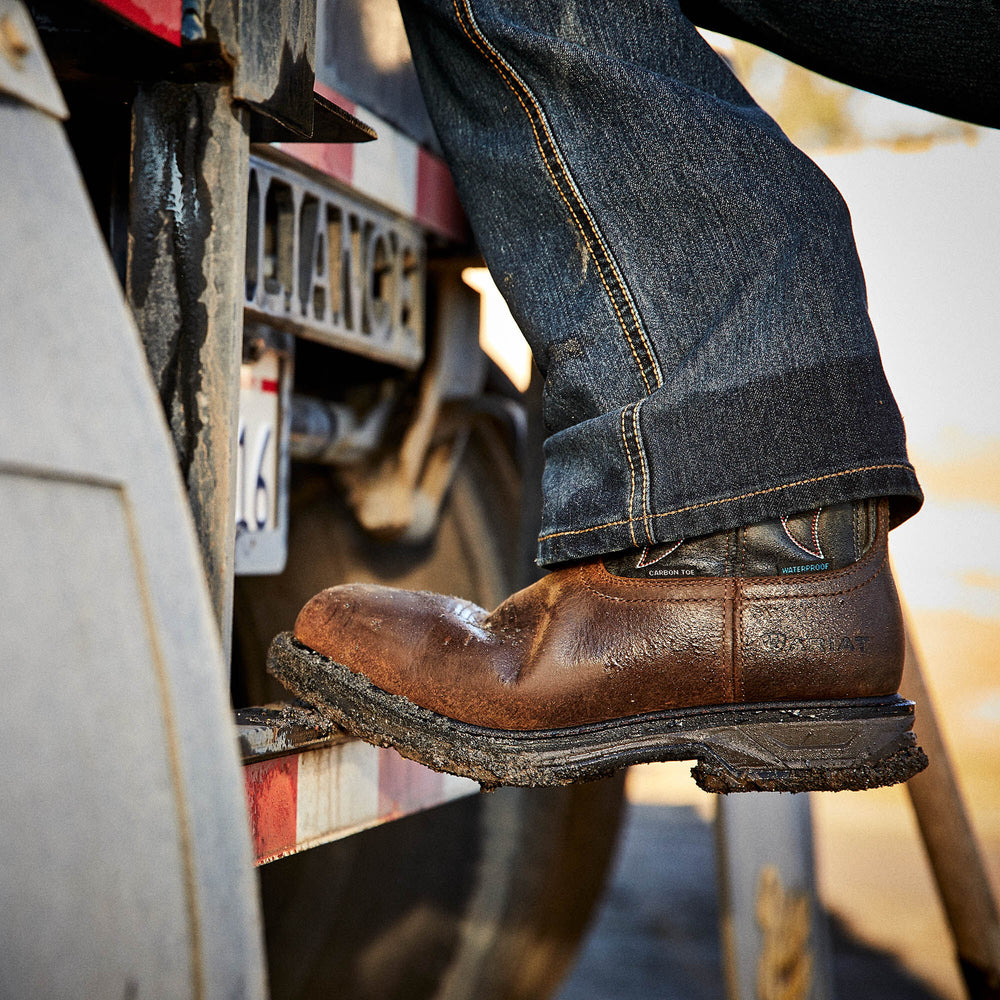 WorkHog XT VentTEK Waterproof Carbon Toe Work Boot Men - RYE BROWN