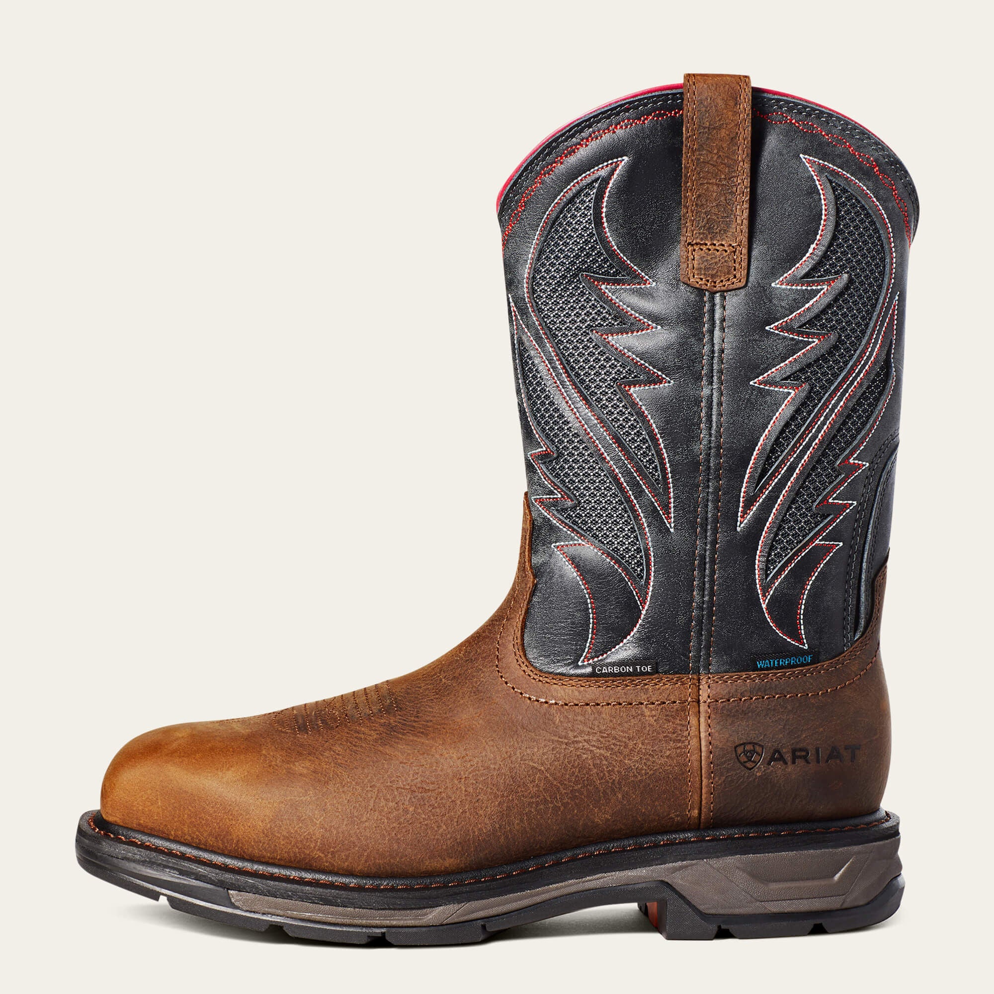 WorkHog XT VentTEK Waterproof Carbon Toe Work Boot Men - RYE BROWN