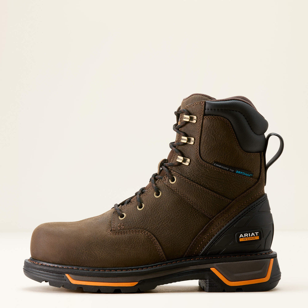 Big Rig 8" Waterproof Composite Toe Work Boot Men - IRON COFFEE