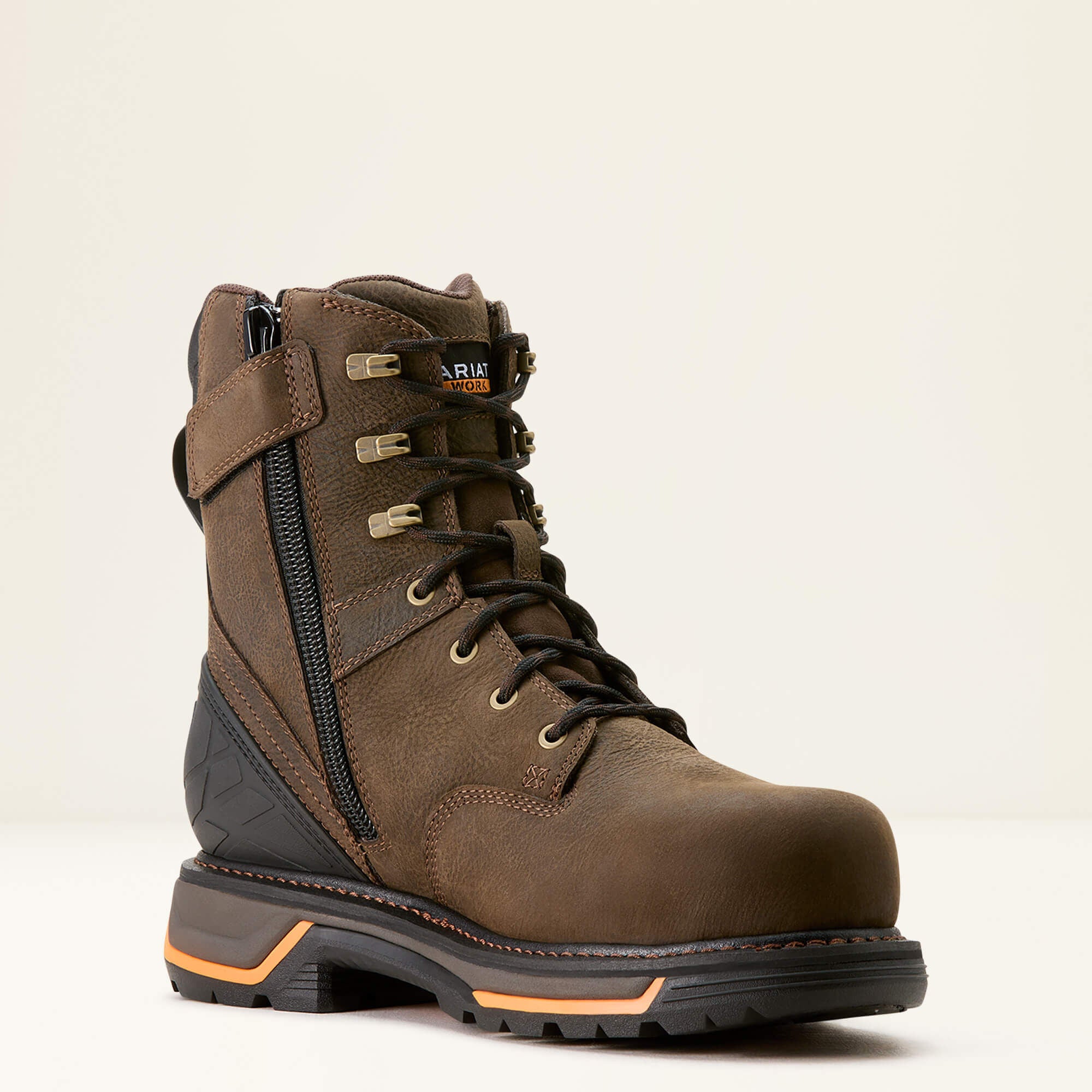 Big Rig 8" Waterproof Composite Toe Work Boot Men - IRON COFFEE