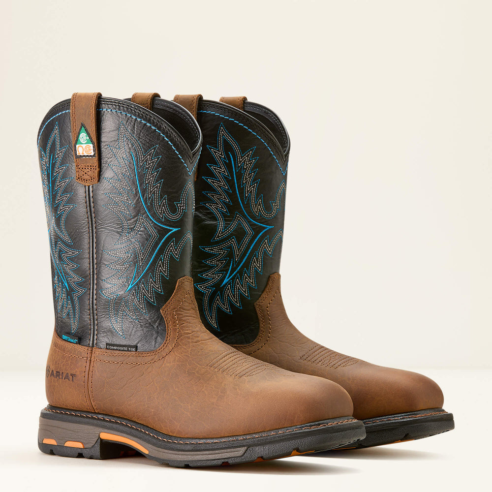 WorkHog CSA Waterproof Composite Toe Work Boot Men - TUMBLED BARK/TWILIGHT