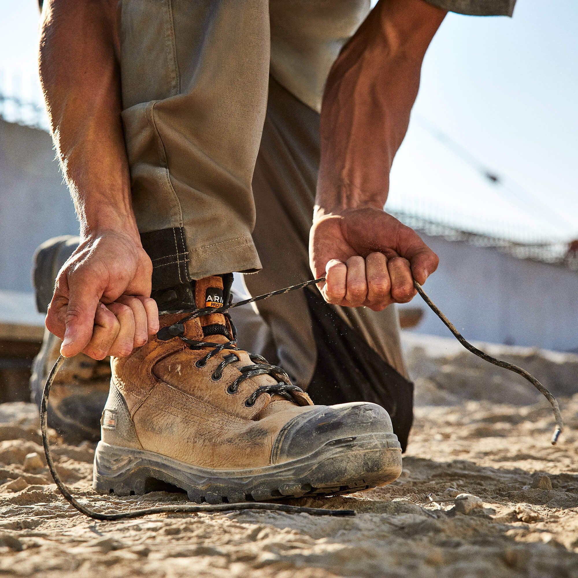 Turbo Duratread XTR 6" Waterproof Carbon Toe Work Boot Men - NATURAL BROWN