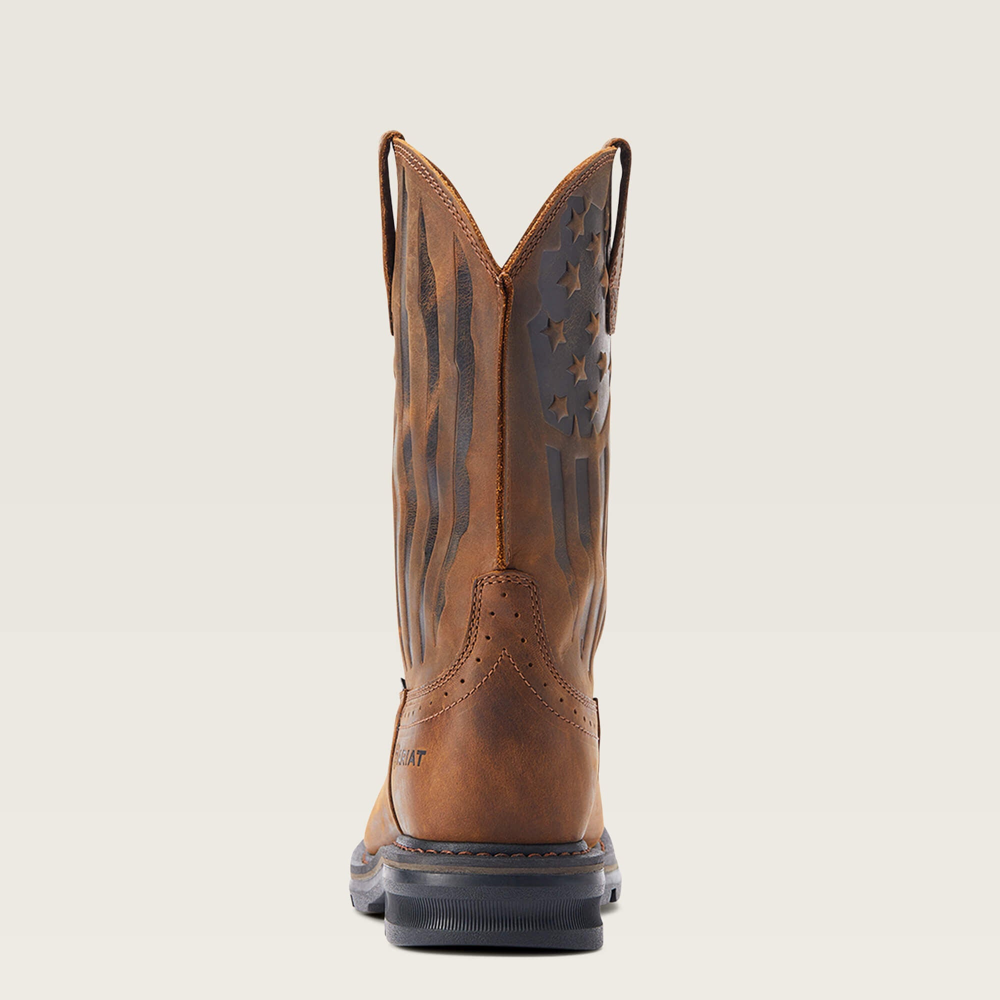 Sierra Shock Shield Patriot Steel Toe Work Boot Men - DISTRESSED BROWN
