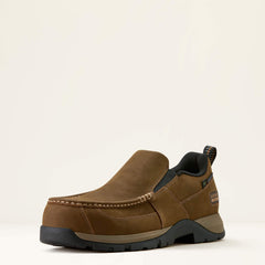 Edge Slip-On Composite Toe Work Shoe Men - DARK BROWN