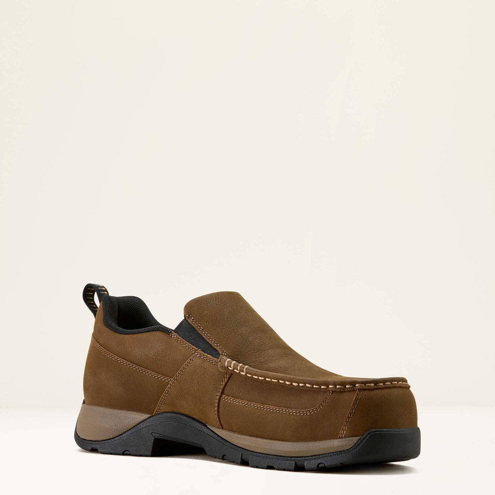 Edge Slip-On Composite Toe Work Shoe Men - DARK BROWN