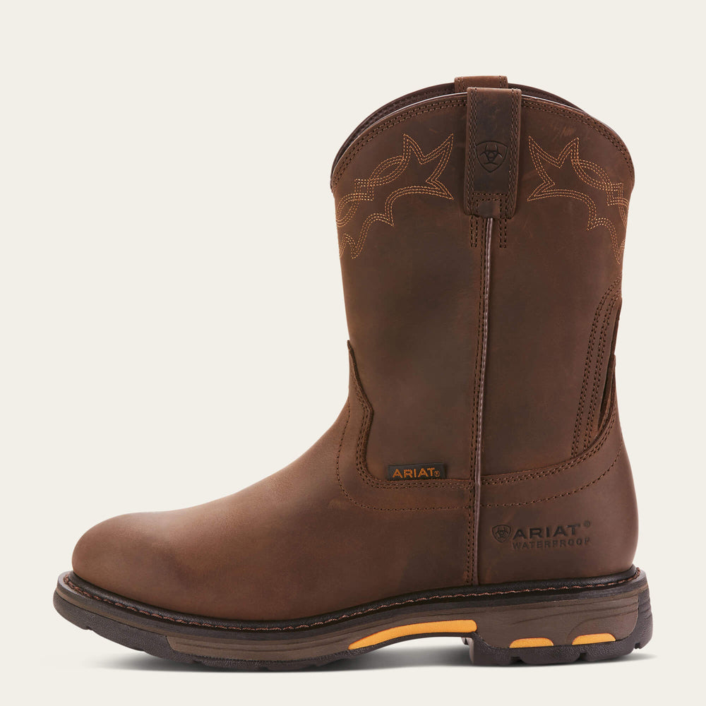 WorkHog Waterproof Work Boot Men - OILY DISTRESSED BROWN