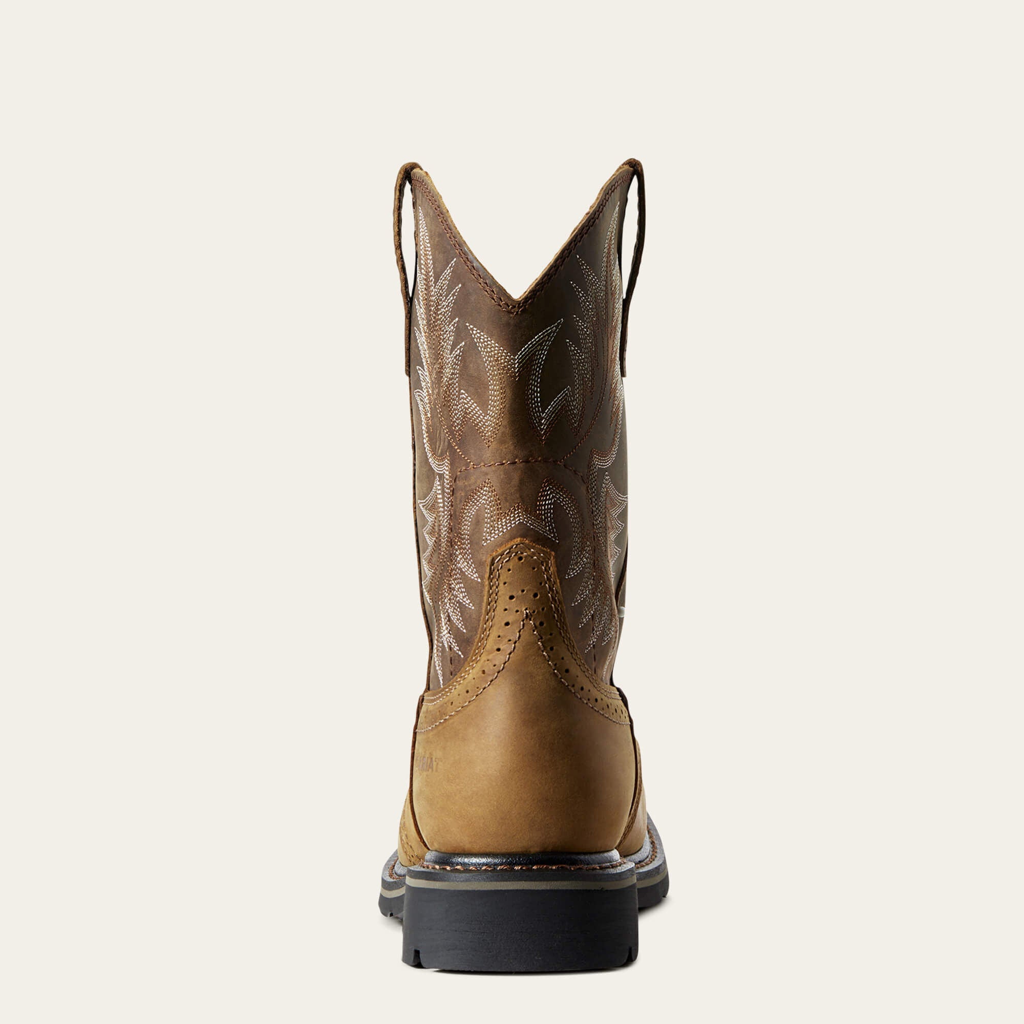 Sierra Wide Square Toe Work Boot Men - AGED BARK