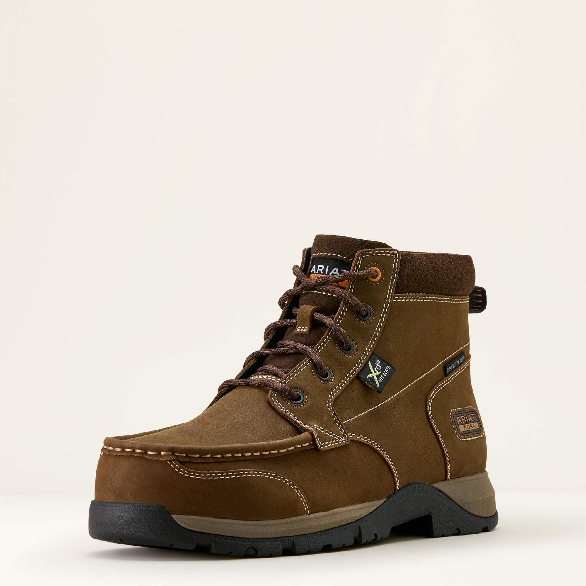 Edge Chukka 6" Metguard Composite Toe Work Boot Men - DARK BROWN