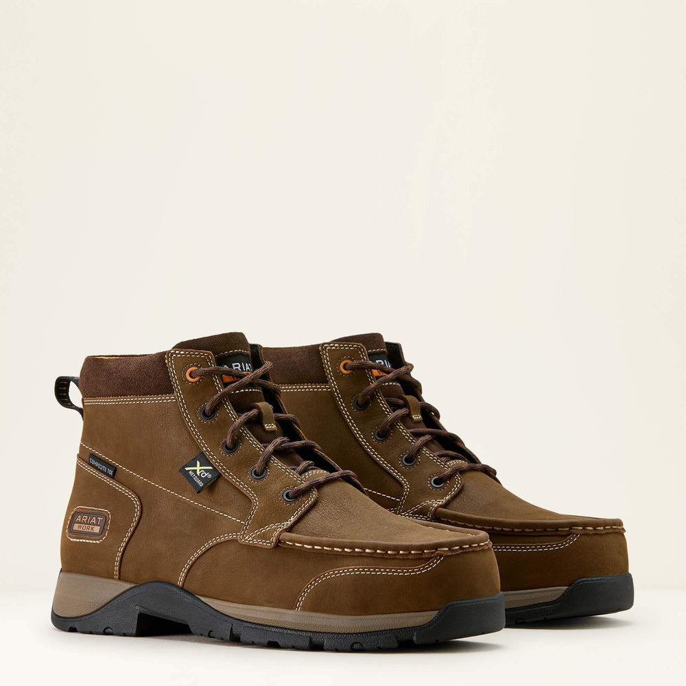 Edge Chukka 6" Metguard Composite Toe Work Boot Men - DARK BROWN