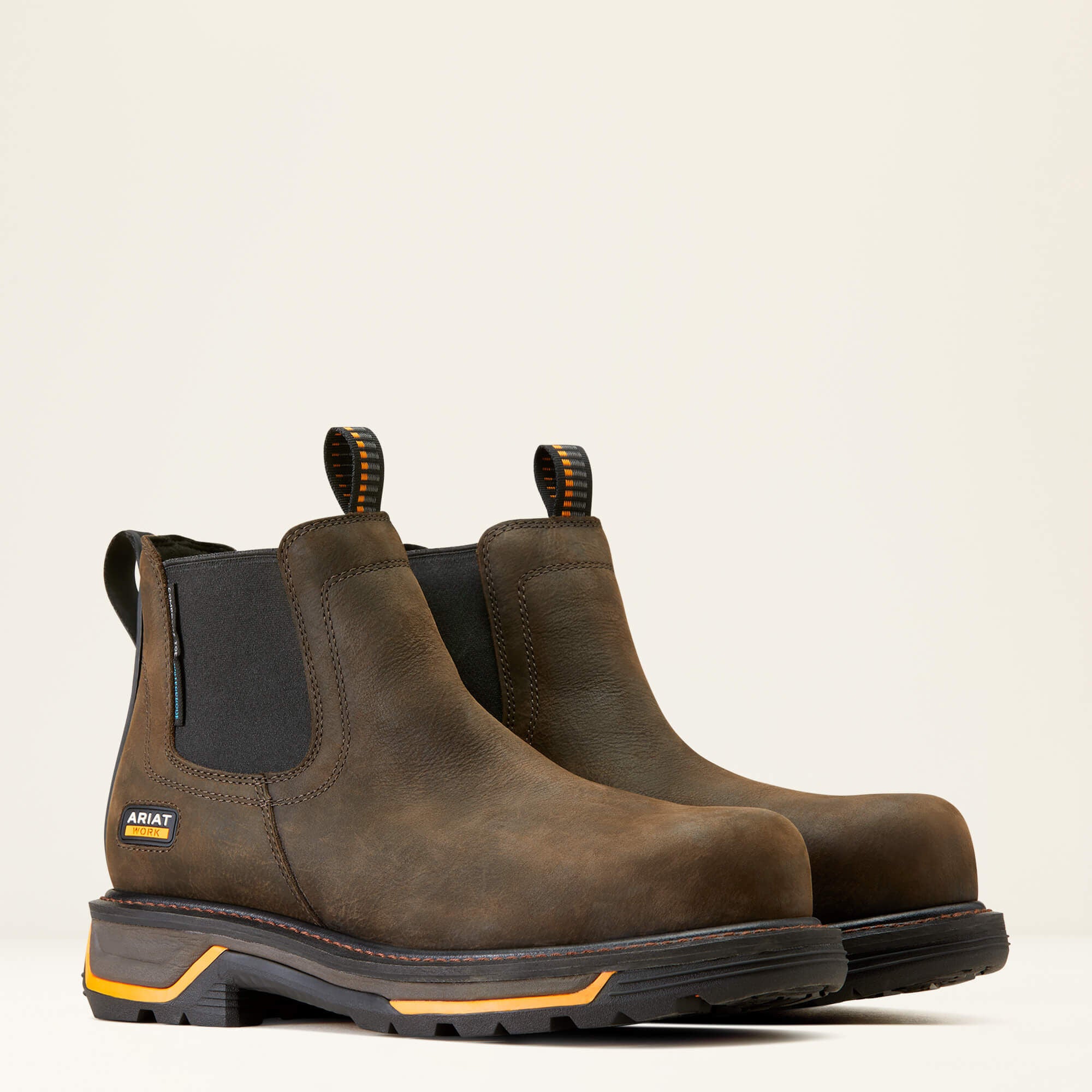 Big Rig Chelsea Waterproof Composite Toe Work Boot Men - IRON COFFEE