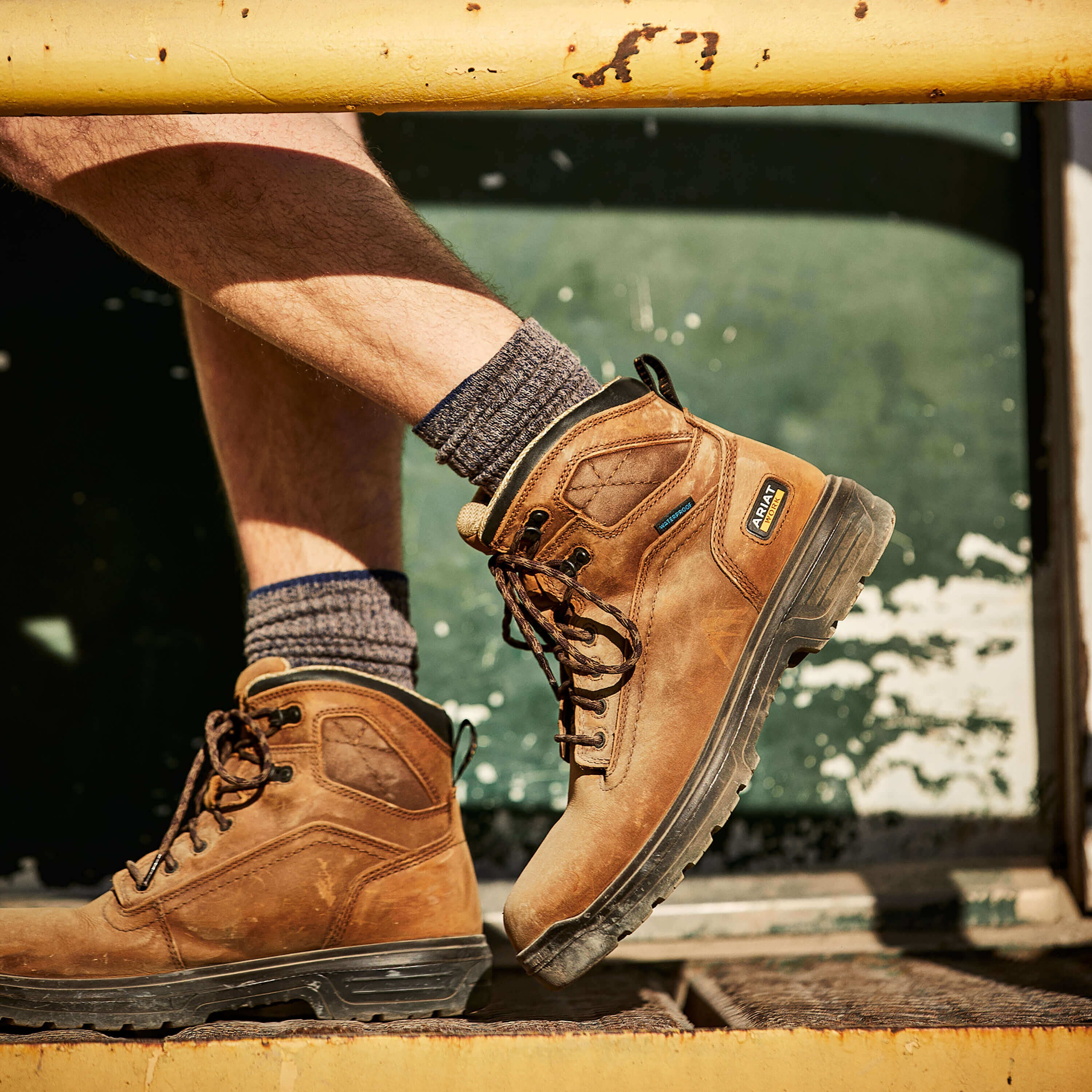 Turbo 6" Waterproof Carbon Toe Work Boot Men - AGED BARK