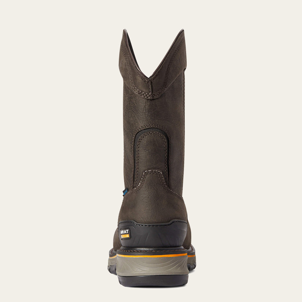 Stump Jumper Pull-On Waterproof Composite Toe Work Boot Men - IRON COFFEE