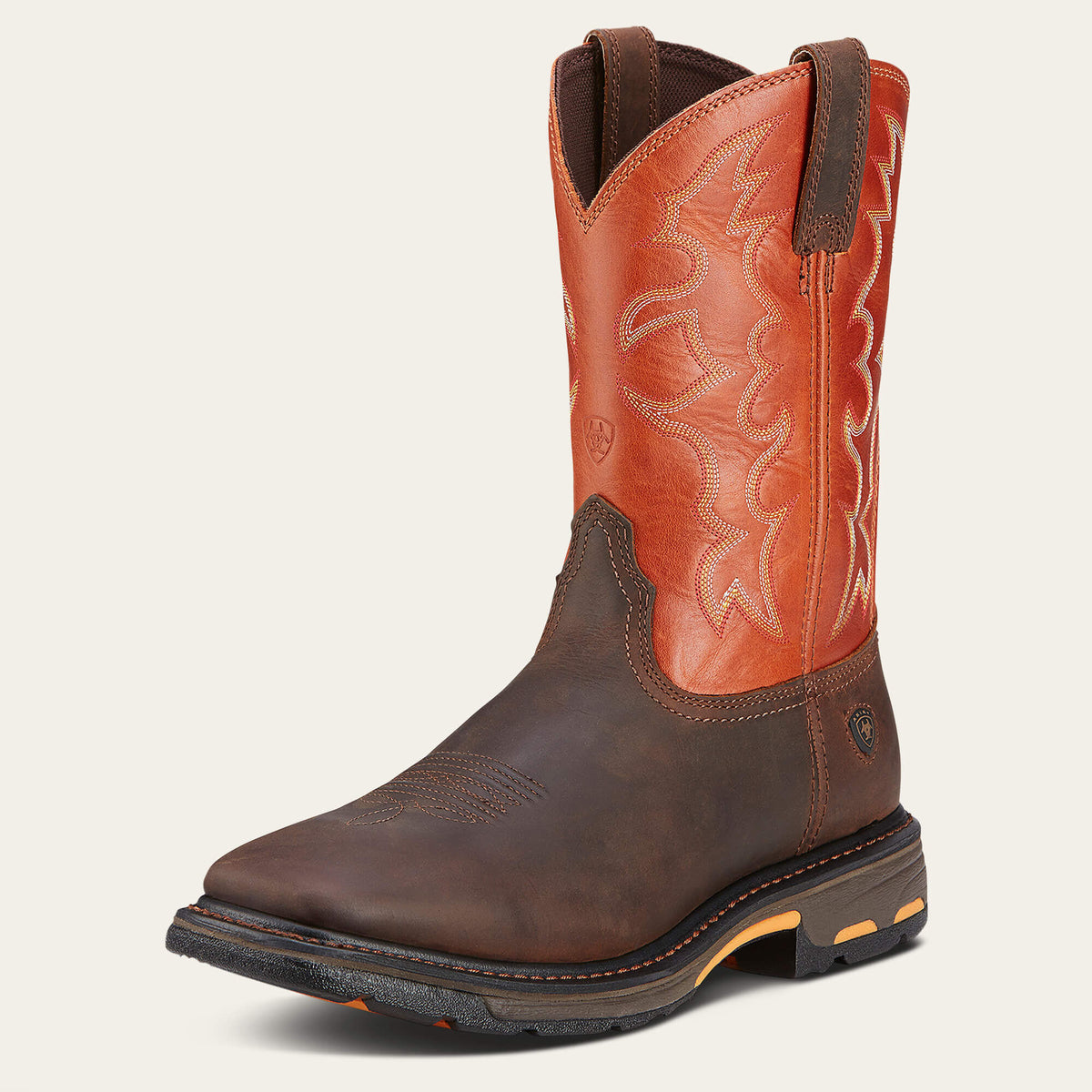 WorkHog Wide Square Toe Work Boot Men - DARK EARTH