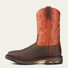WorkHog Wide Square Toe Work Boot Men - DARK EARTH