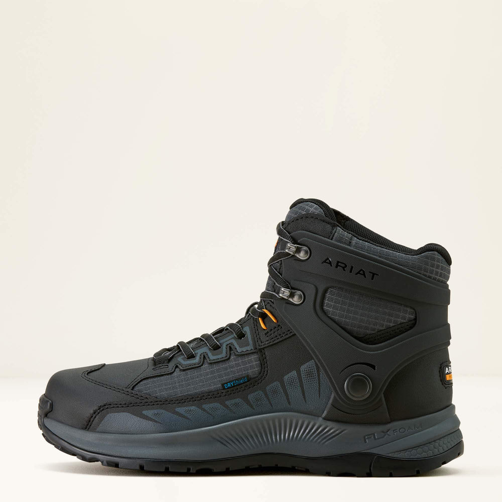 Outpace Shift 6" Waterproof Composite Toe Work Boot Men - BLACK/DARK GREY
