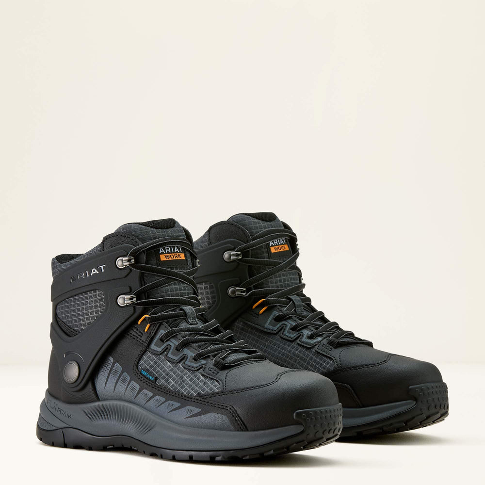 Outpace Shift 6" Waterproof Composite Toe Work Boot Men - BLACK/DARK GREY