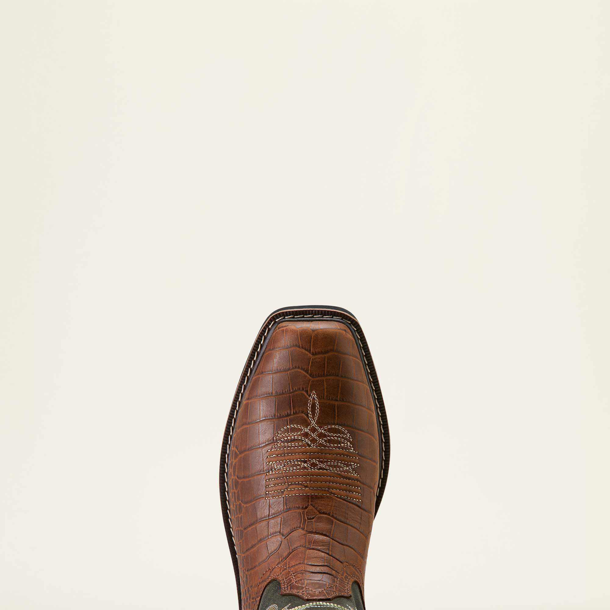 Ironside Square Toe Steel Toe Work Boot Men - BROWN CROCO PRINT/BRAVO BROWN
