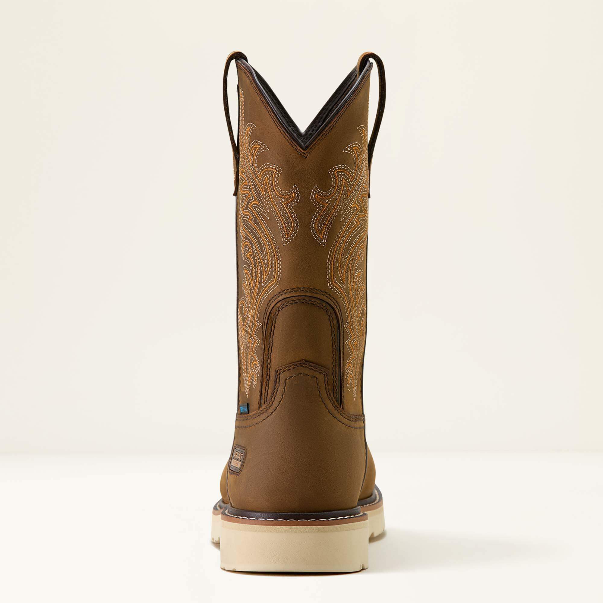 Activator Argo Waterproof Round Toe Composite Toe Work Boot Men - DISTRESSED BROWN