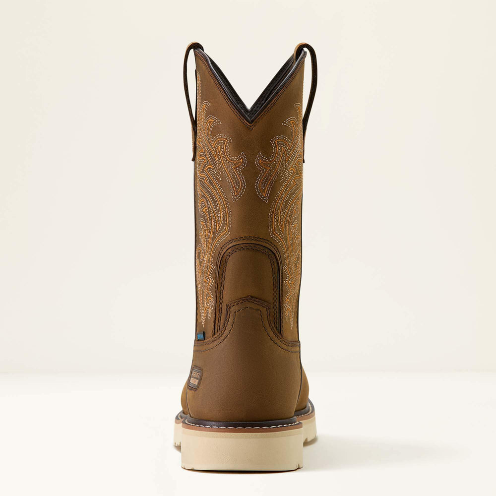 Activator Argo Waterproof Round Toe Composite Toe Work Boot Men - DISTRESSED BROWN