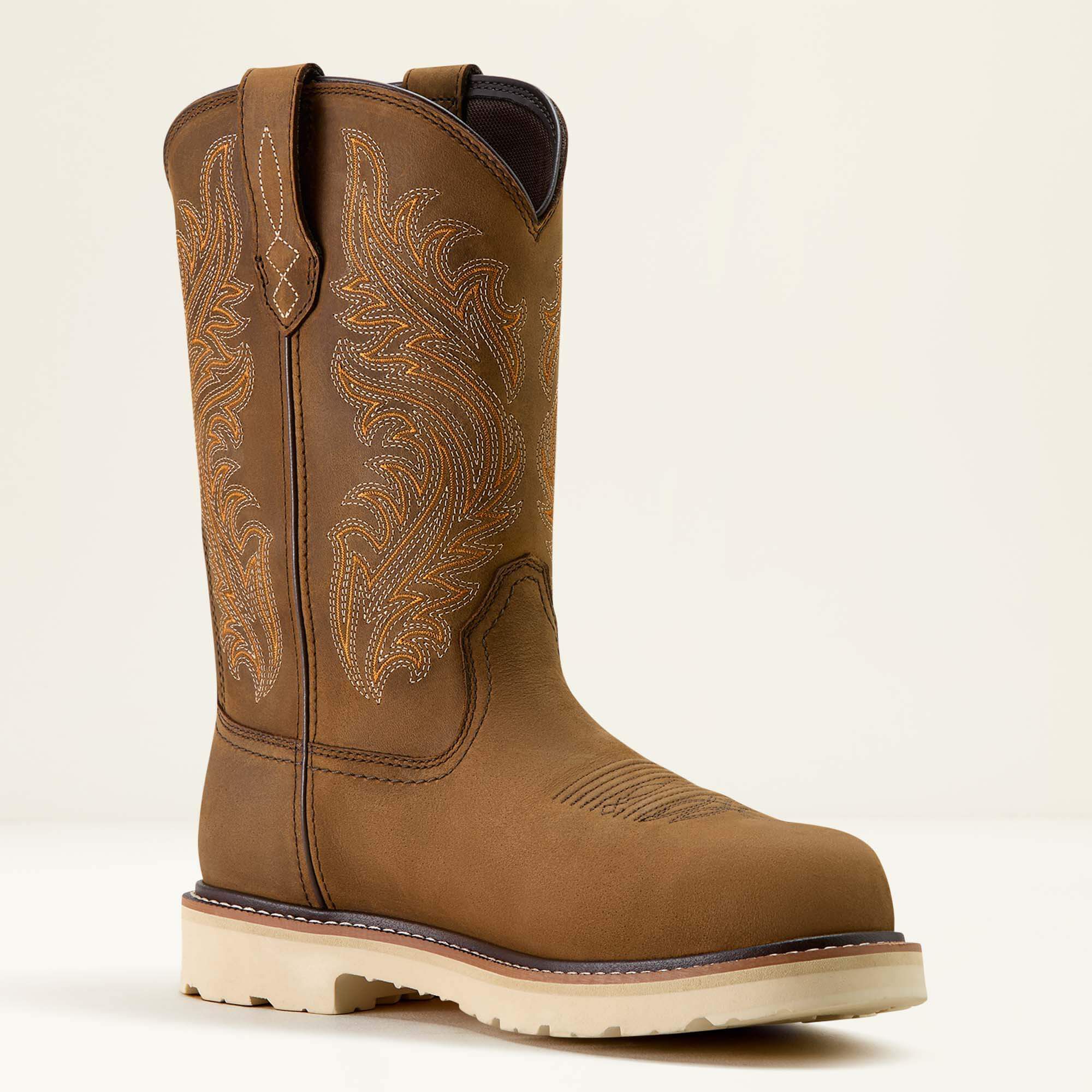 Activator Argo Waterproof Round Toe Composite Toe Work Boot Men - DISTRESSED BROWN