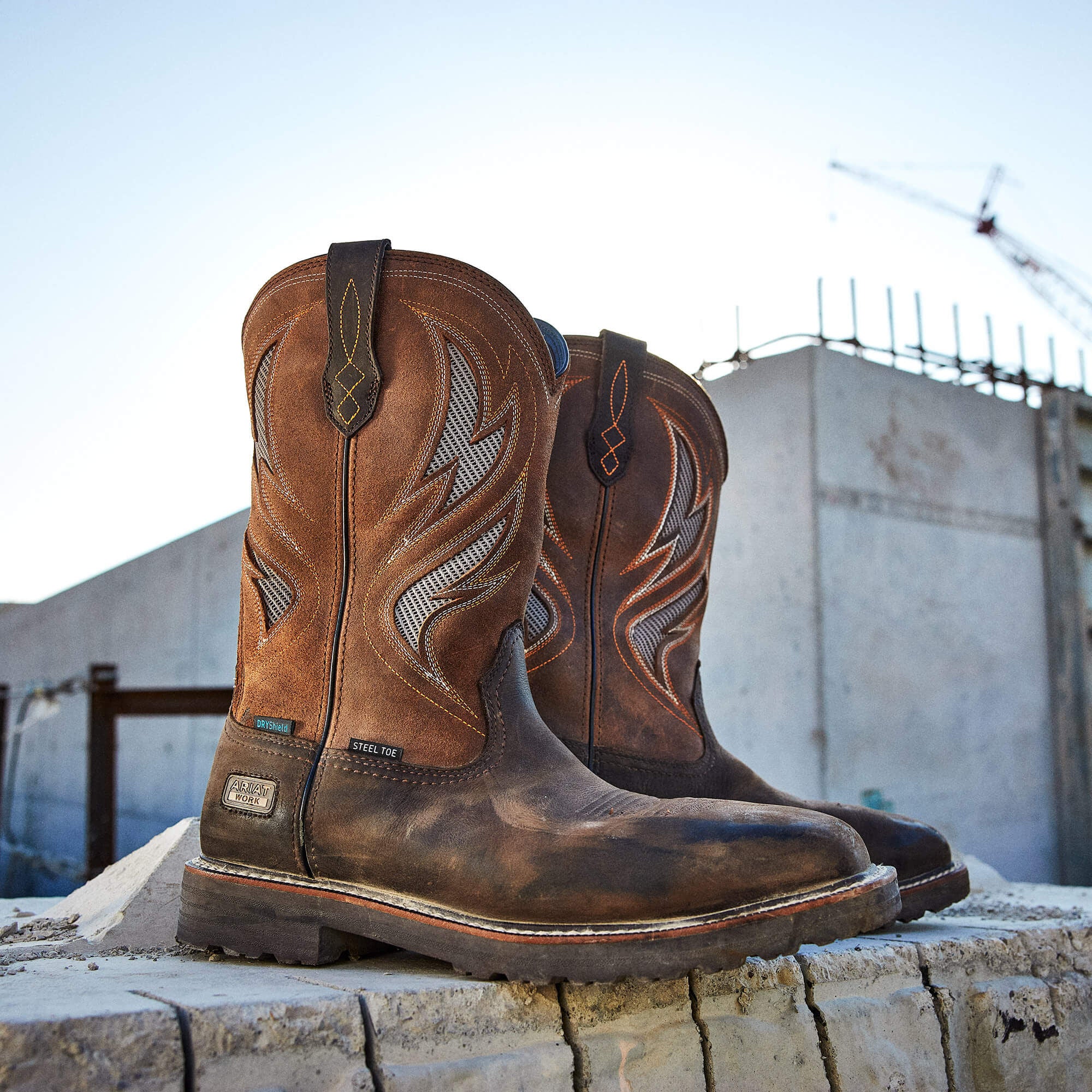 Activator VentTEK Waterproof Steel Toe Work Boot Men - DARK BROWN/WICKER
