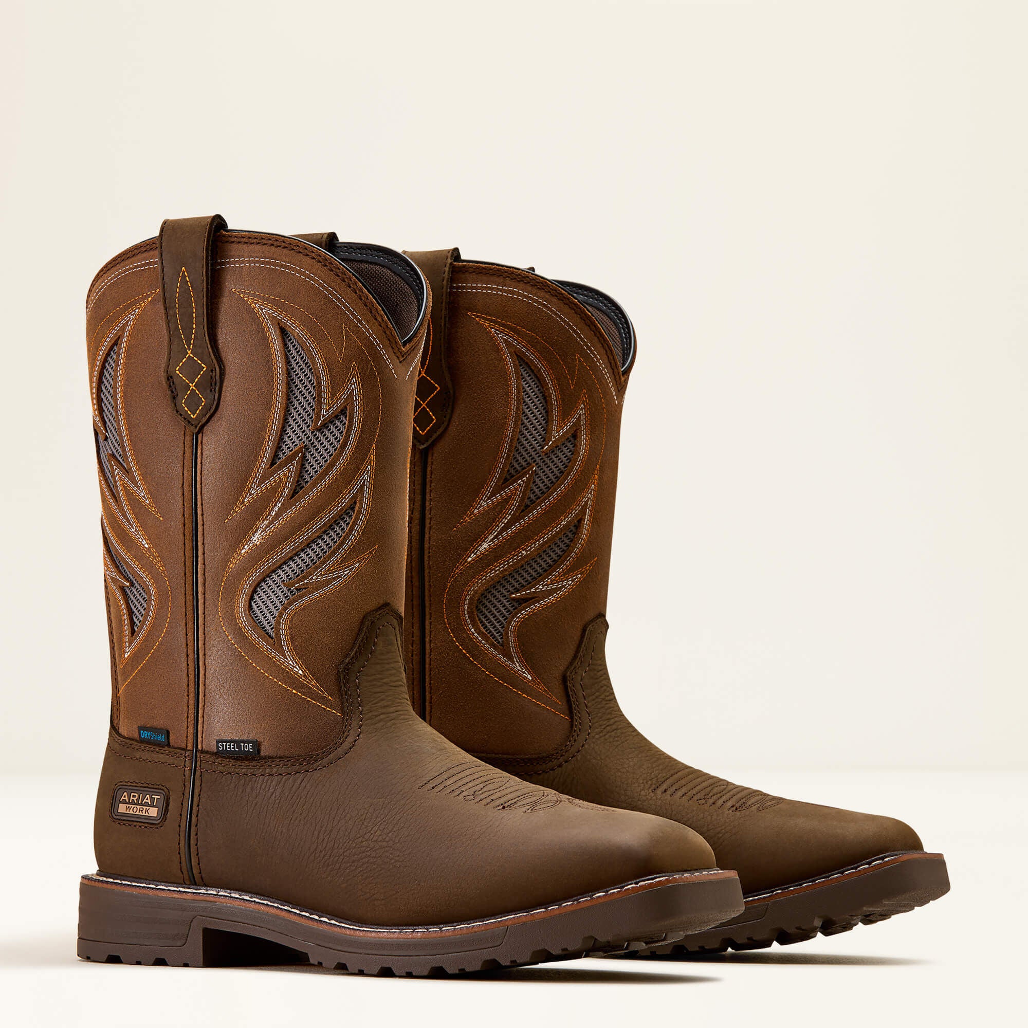 Activator VentTEK Waterproof Steel Toe Work Boot Men - DARK BROWN/WICKER