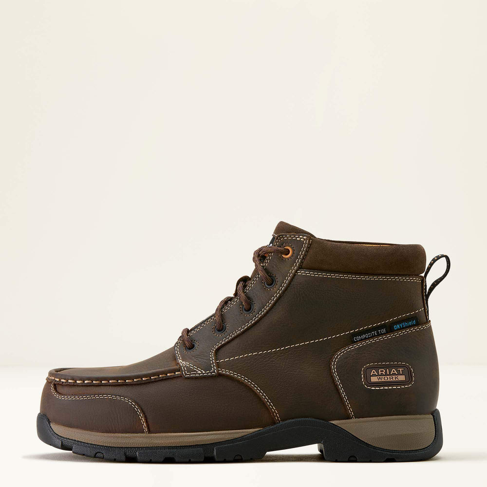 Edge Chukka 6" Waterproof Composite Toe Work Boot Men - DARK BROWN