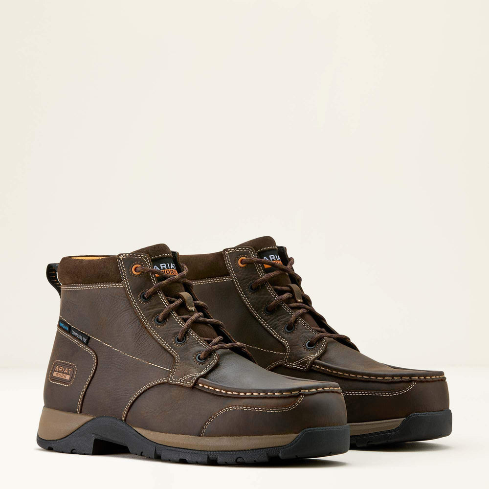 Edge Chukka 6" Waterproof Composite Toe Work Boot Men - DARK BROWN
