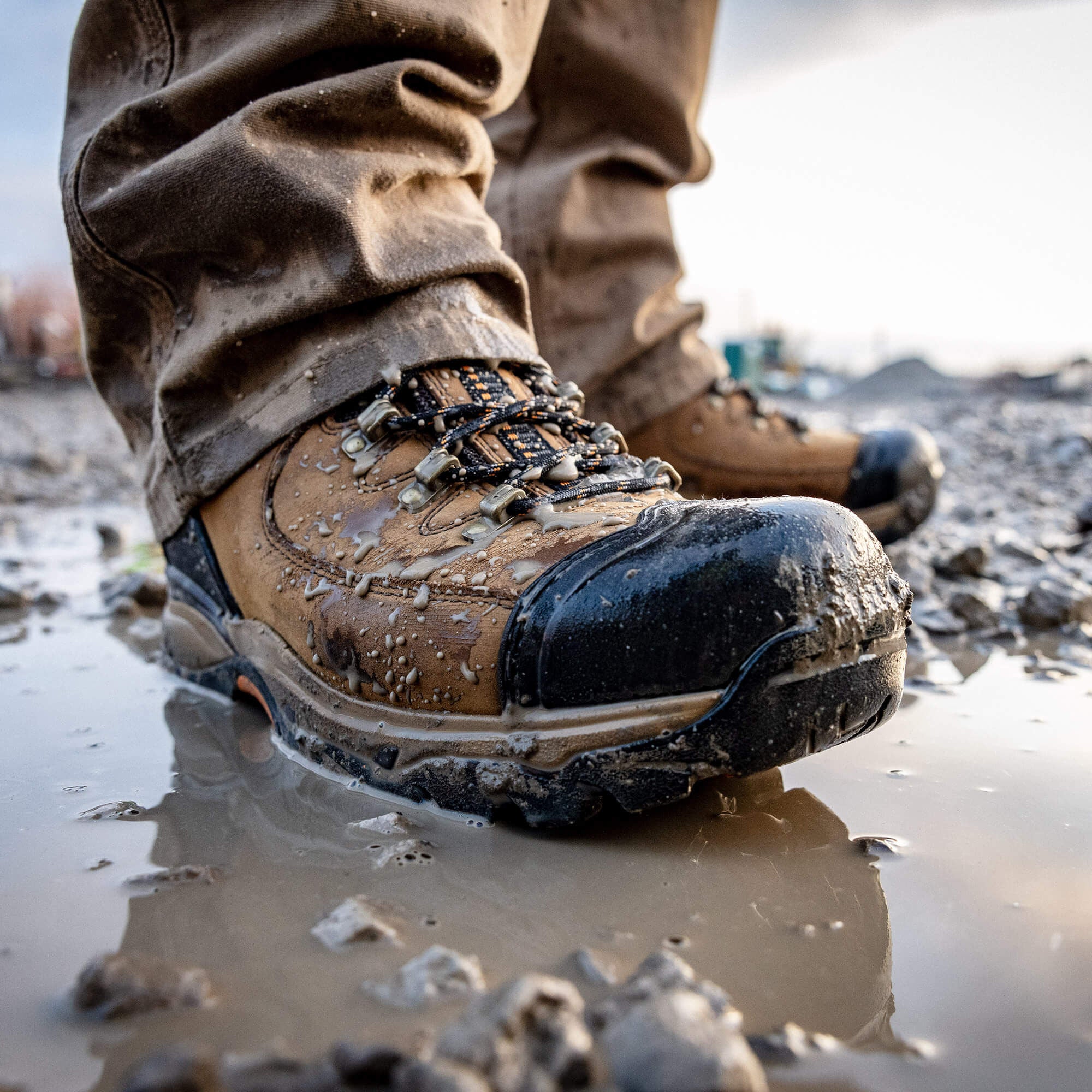 Endeavor 8" Waterproof Insulated Work Boot Men - DUSTED BROWN