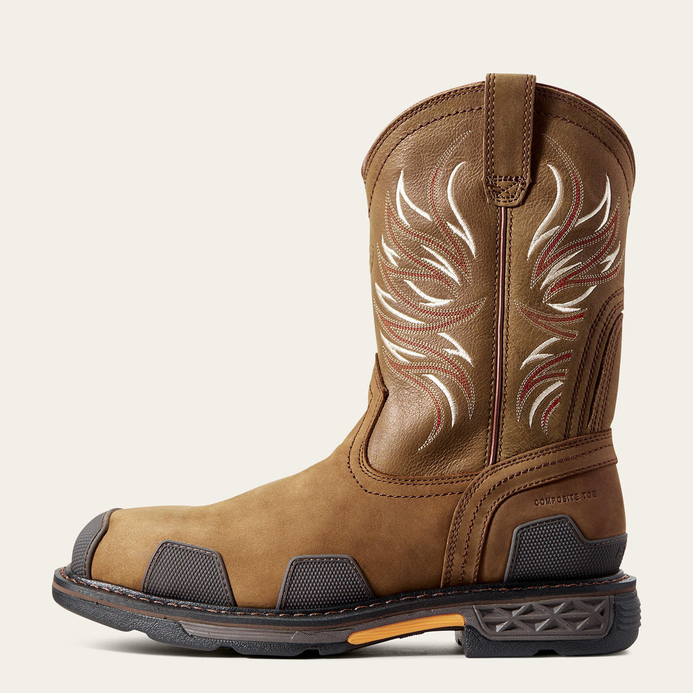 OverDrive Wide Square Toe Composite Toe Work Boot Men - ALAMO BROWN