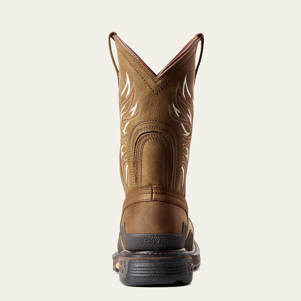 OverDrive Wide Square Toe Composite Toe Work Boot Men - ALAMO BROWN