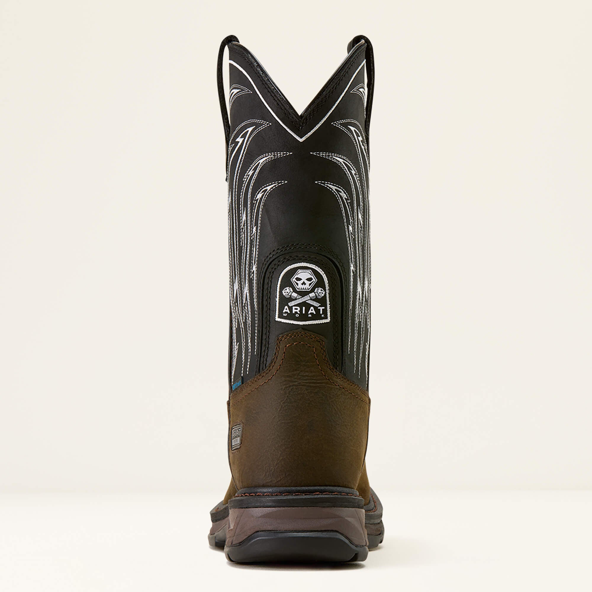 WorkHog XT Bolt Skull Waterproof Wide Square Toe Work Boot Men - IRON COFFEE/BLACK