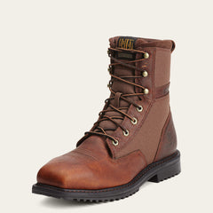 RigTek 8" Wide Square Toe Composite Toe Work Boot Men - OILED BROWN