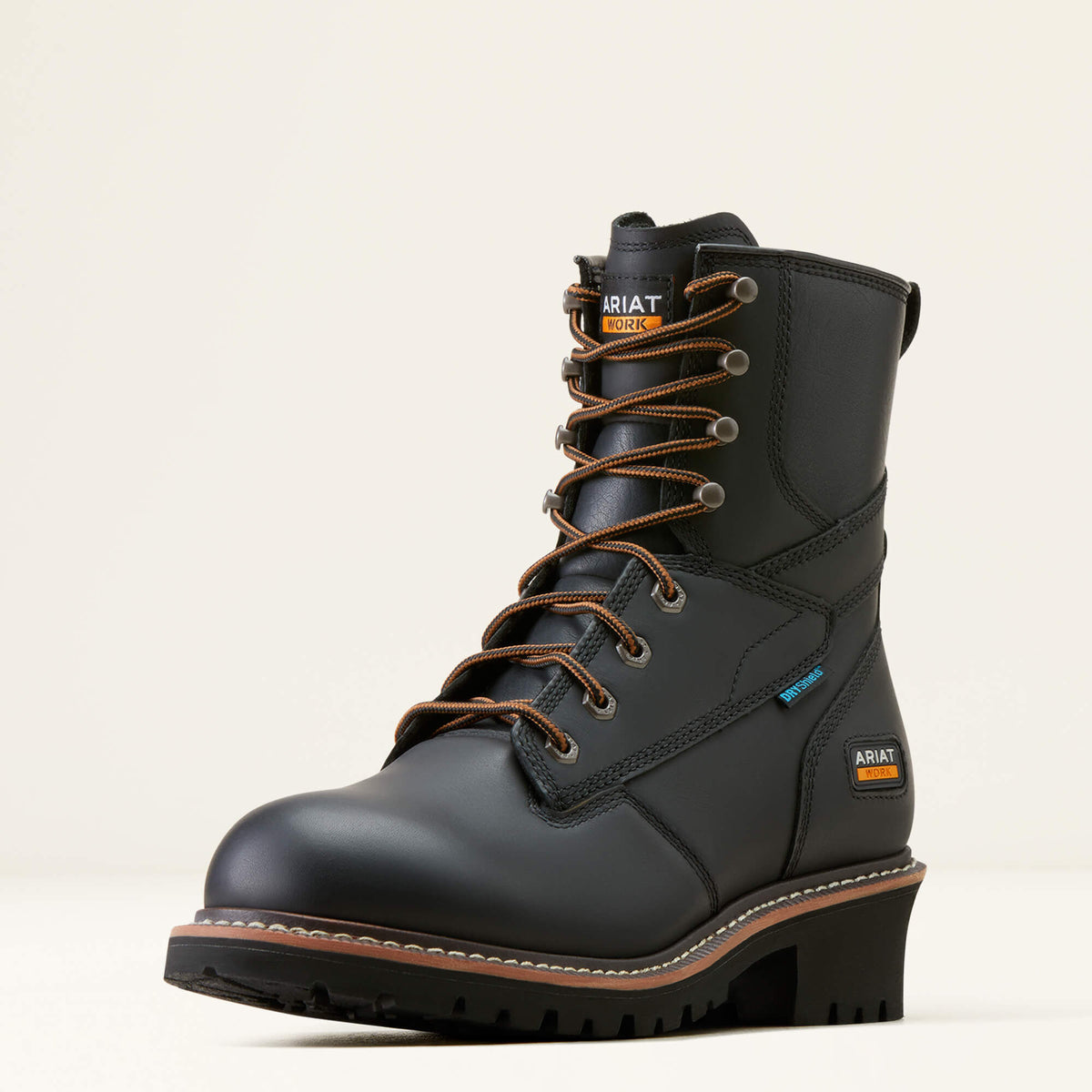 Logger Shock Shield Waterproof Work Boot Men - BLACK