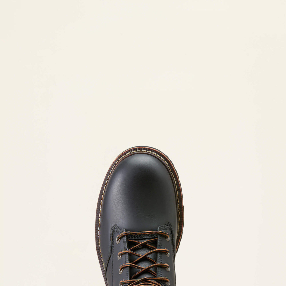 Logger Shock Shield Waterproof Work Boot Men - BLACK