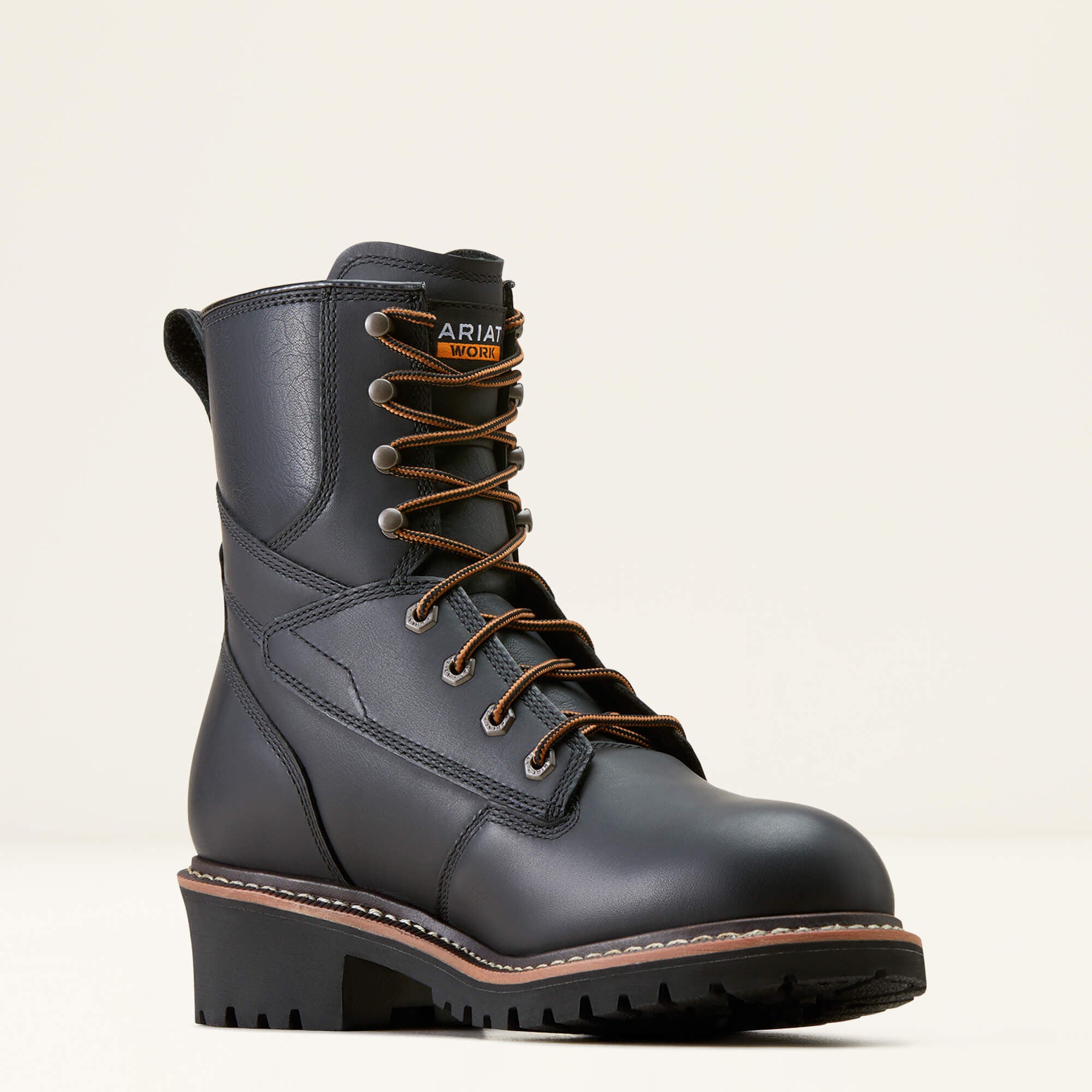 Logger Shock Shield Waterproof Work Boot Men - BLACK