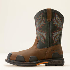 OverDrive Wide Square Toe Composite Toe Work Boot Men - BROWN/ROUGH STONE