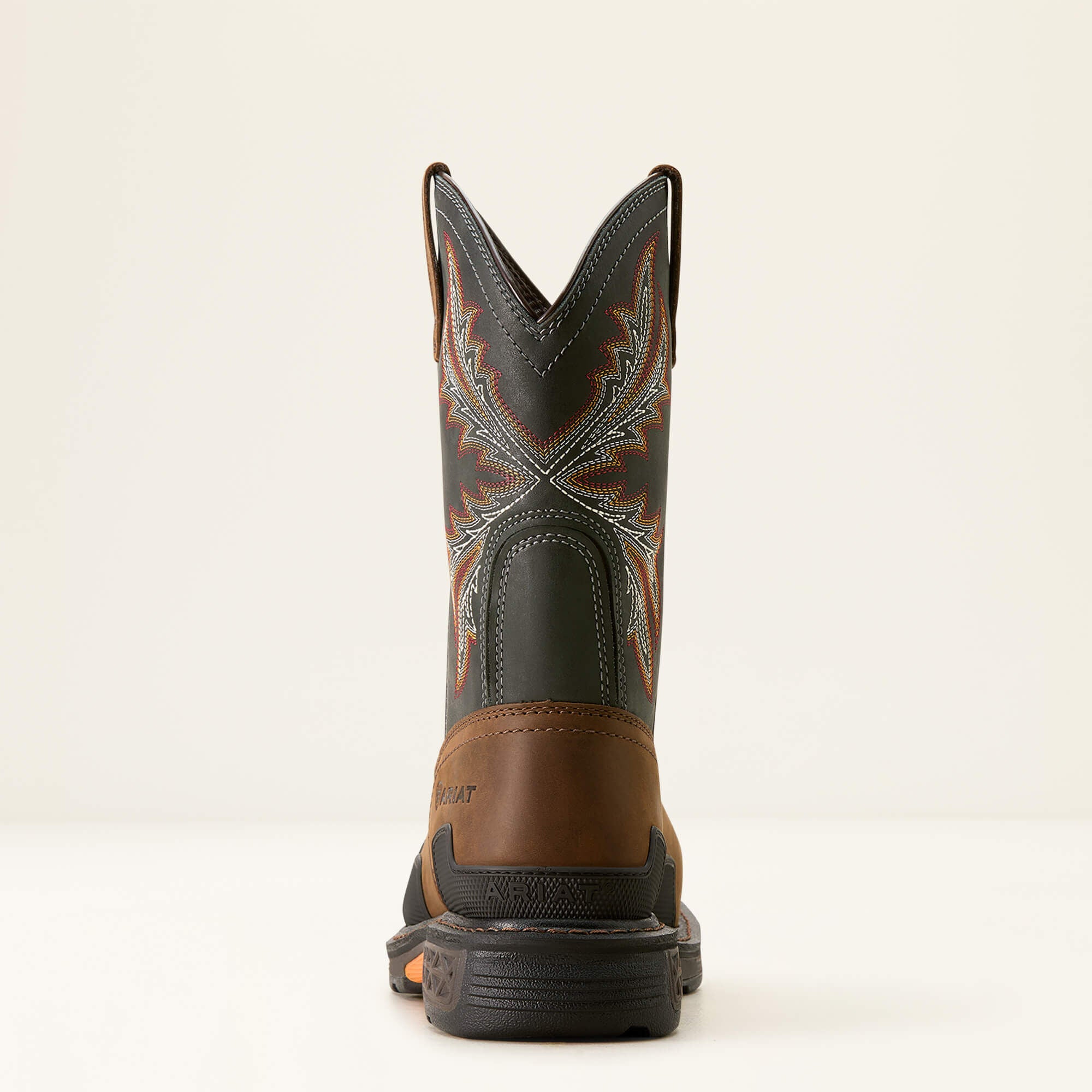 OverDrive Wide Square Toe Composite Toe Work Boot Men - BROWN/ROUGH STONE