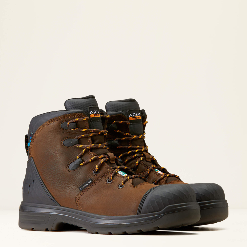 Turbo Outlaw 6" CSA Waterproof Carbon Toe Work Boot Men - RICH BROWN