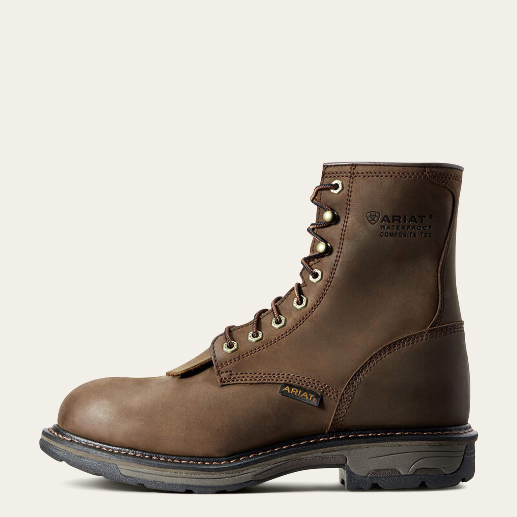 WorkHog 8" Waterproof Composite Toe Work Boot Men - OILY DISTRESSED BROWN