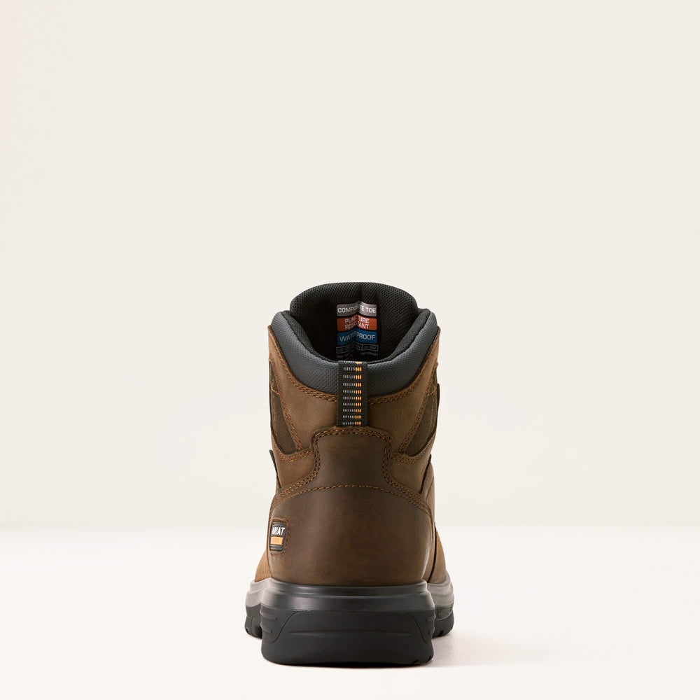 Turbo 6" CSA Waterproof Carbon Toe Work Boot Men - RICH BROWN