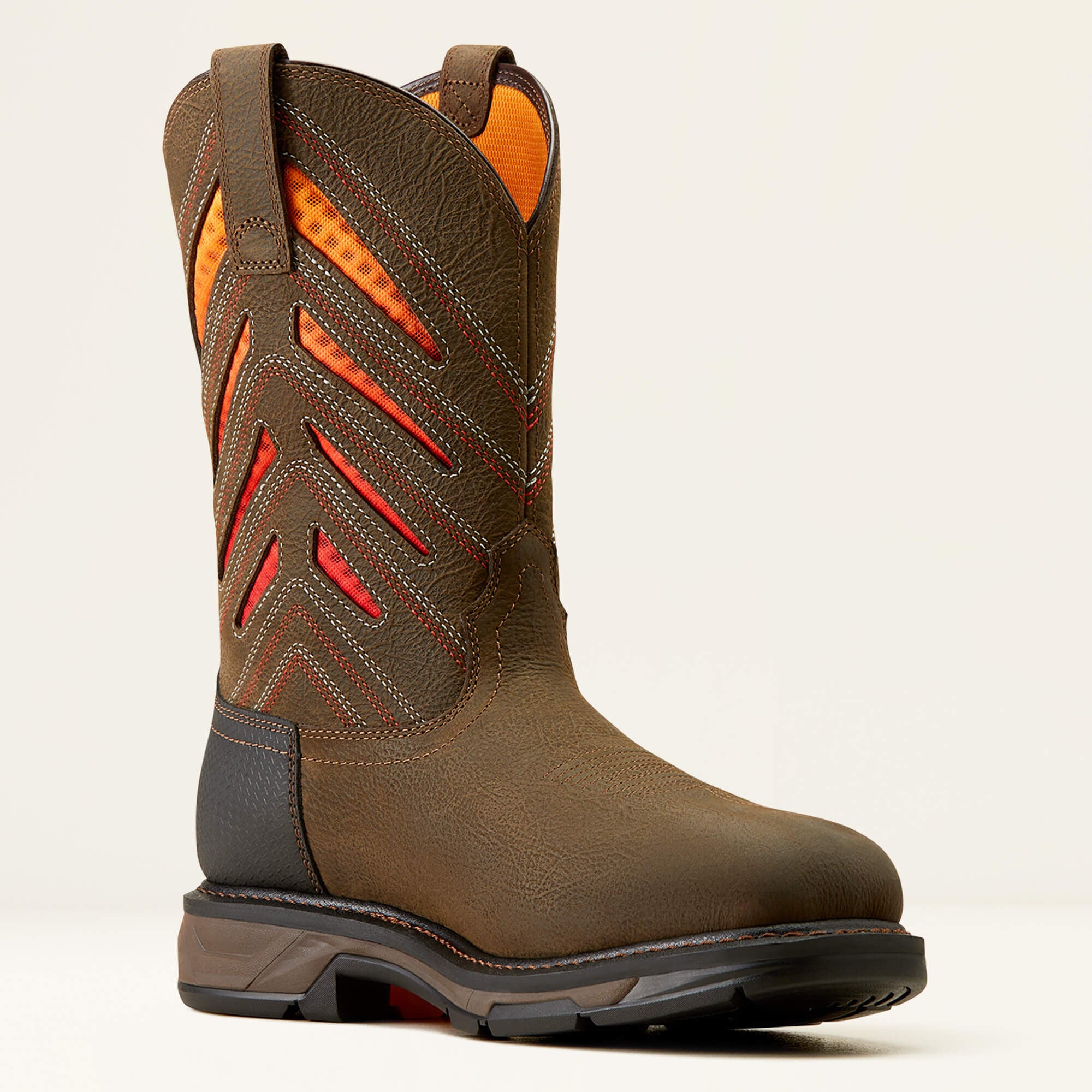 WorkHog XT VentTEK Waterproof Carbon Toe Work Boot Men - IRON COFFEE/SUNSET