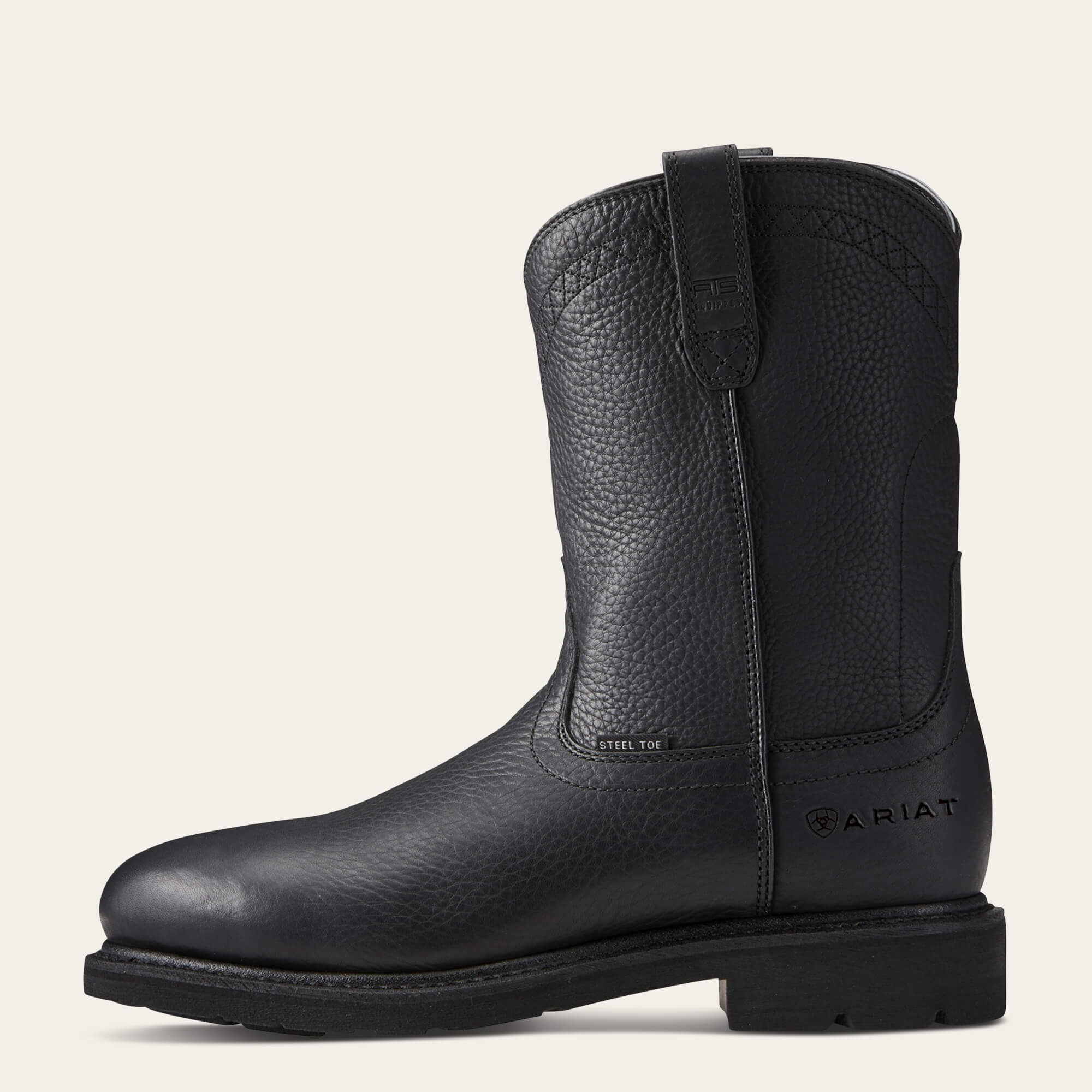 Sierra Steel Toe Work Boot Men - BLACK