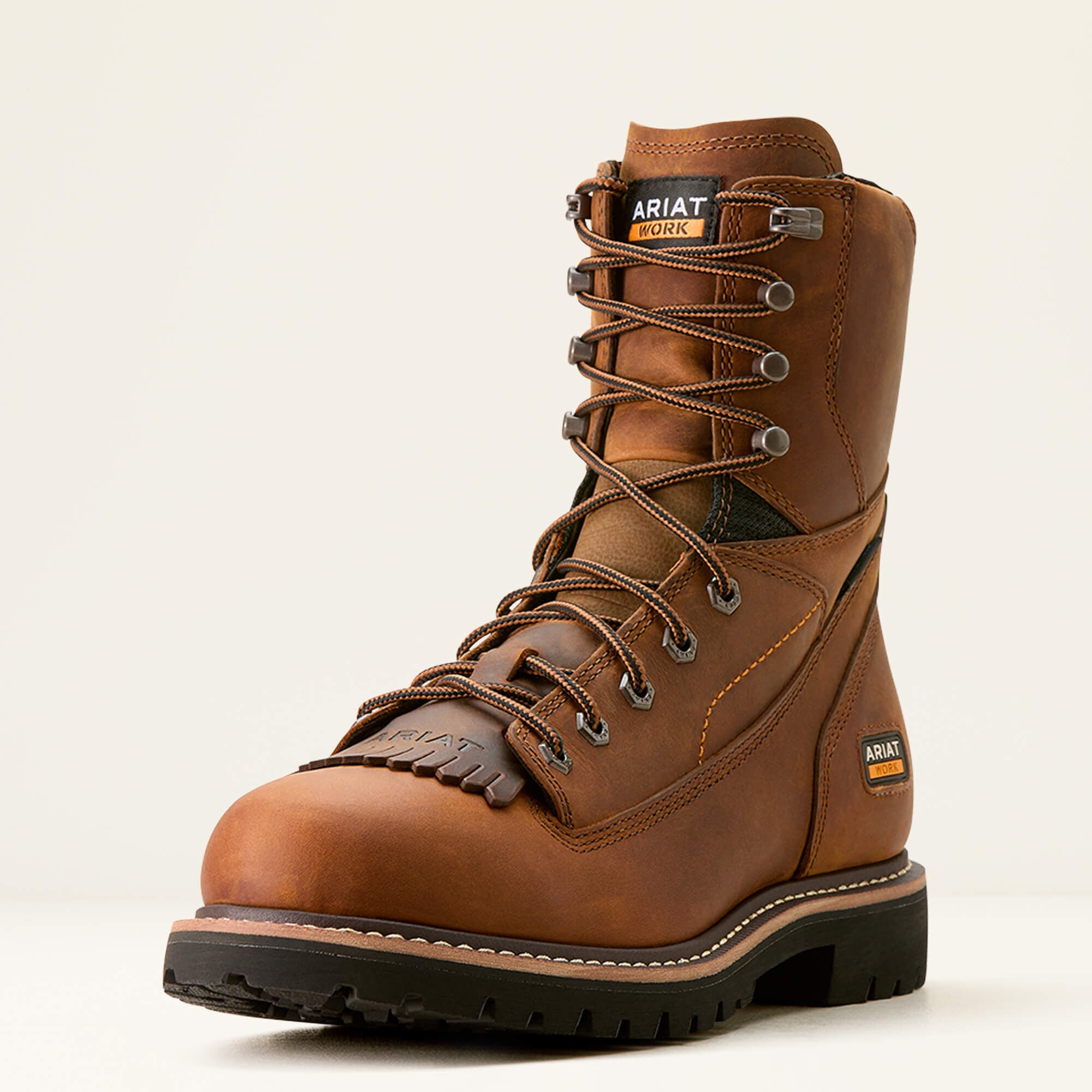 Longview Shock Shield 8" Waterproof Work Boot Men - COPPER BROWN