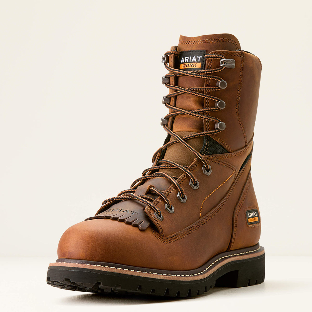 Longview Shock Shield 8" Waterproof Work Boot Men - COPPER BROWN