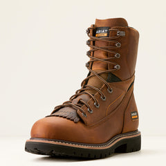 Longview Shock Shield 8" Waterproof Work Boot Men - COPPER BROWN