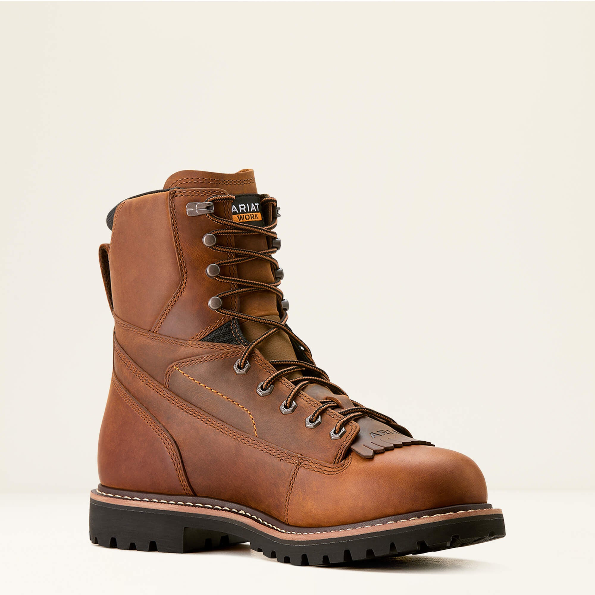 Longview Shock Shield 8" Waterproof Work Boot Men - COPPER BROWN