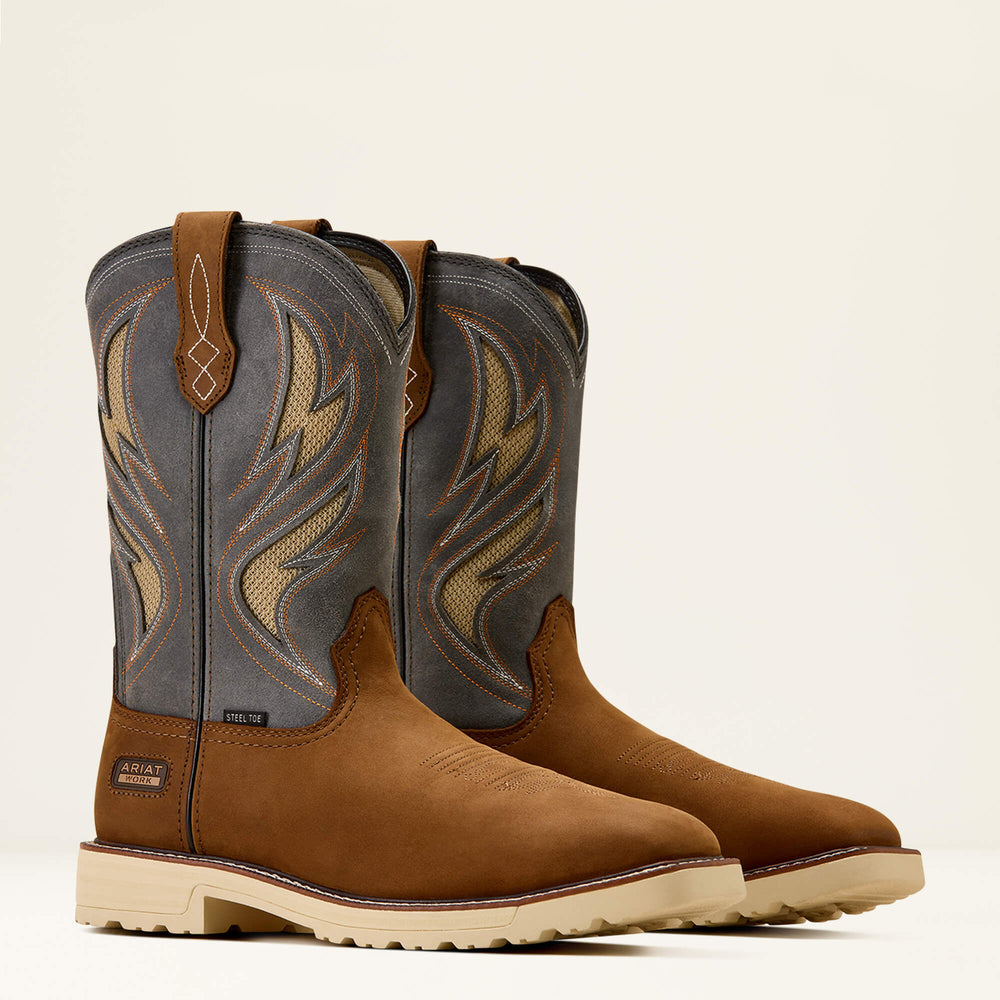 Activator VentTEK Steel Toe Work Boot Men - ALAMO BROWN/STONE GREY
